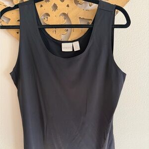 Chico's Black Sleeveless Women's Microfeel tank Size 2 (12-14)